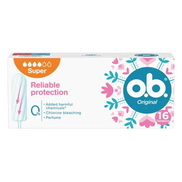 o.b. Original Super – Ταμπόν με Αξιόπιστη Προστασία & Σύνθεση χωρίς Χημικές Ουσίες